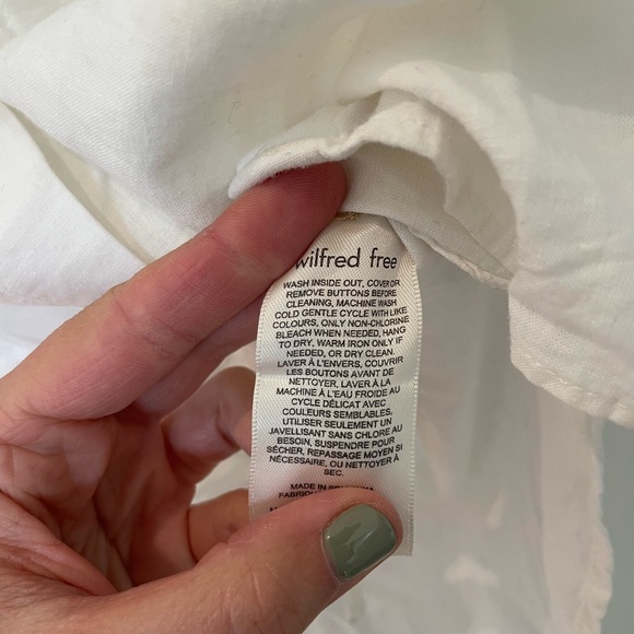 Aritzia Wilfred Boyfriend Shirt Blouse small - Picture 5 of 6